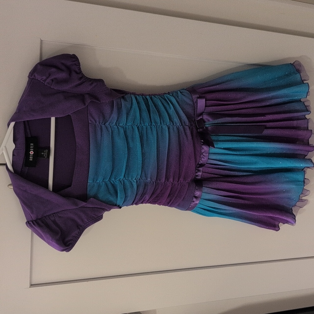 Purple and Blue Kids Dress